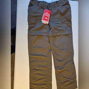 The North Face Olive Cargo Pants With Zip Off Leg to convert to shorts